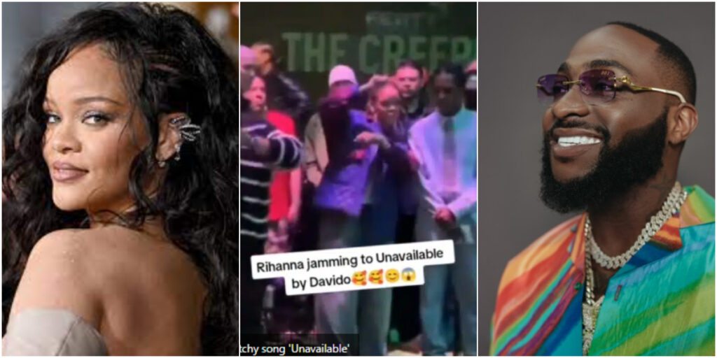 Rihanna grooves to Davido's 'Unavailable,' sends fans into frenzy