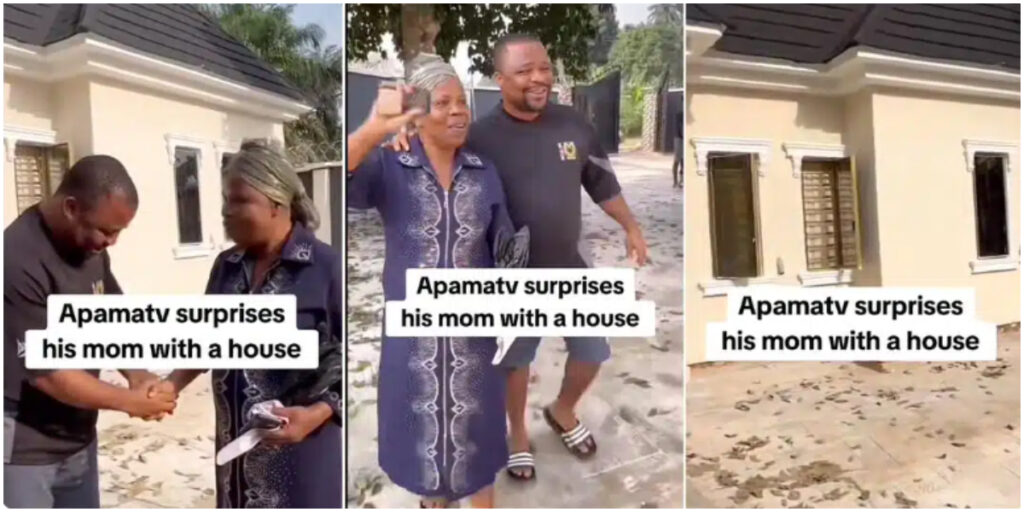 Apama shares his mother's genuine excitement after gifting her a new house for Christmas