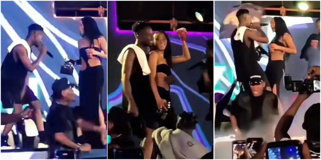 Temi Otedola and Mr Eazi's electrifying on-stage dance creates buzz at Detty Rave 23