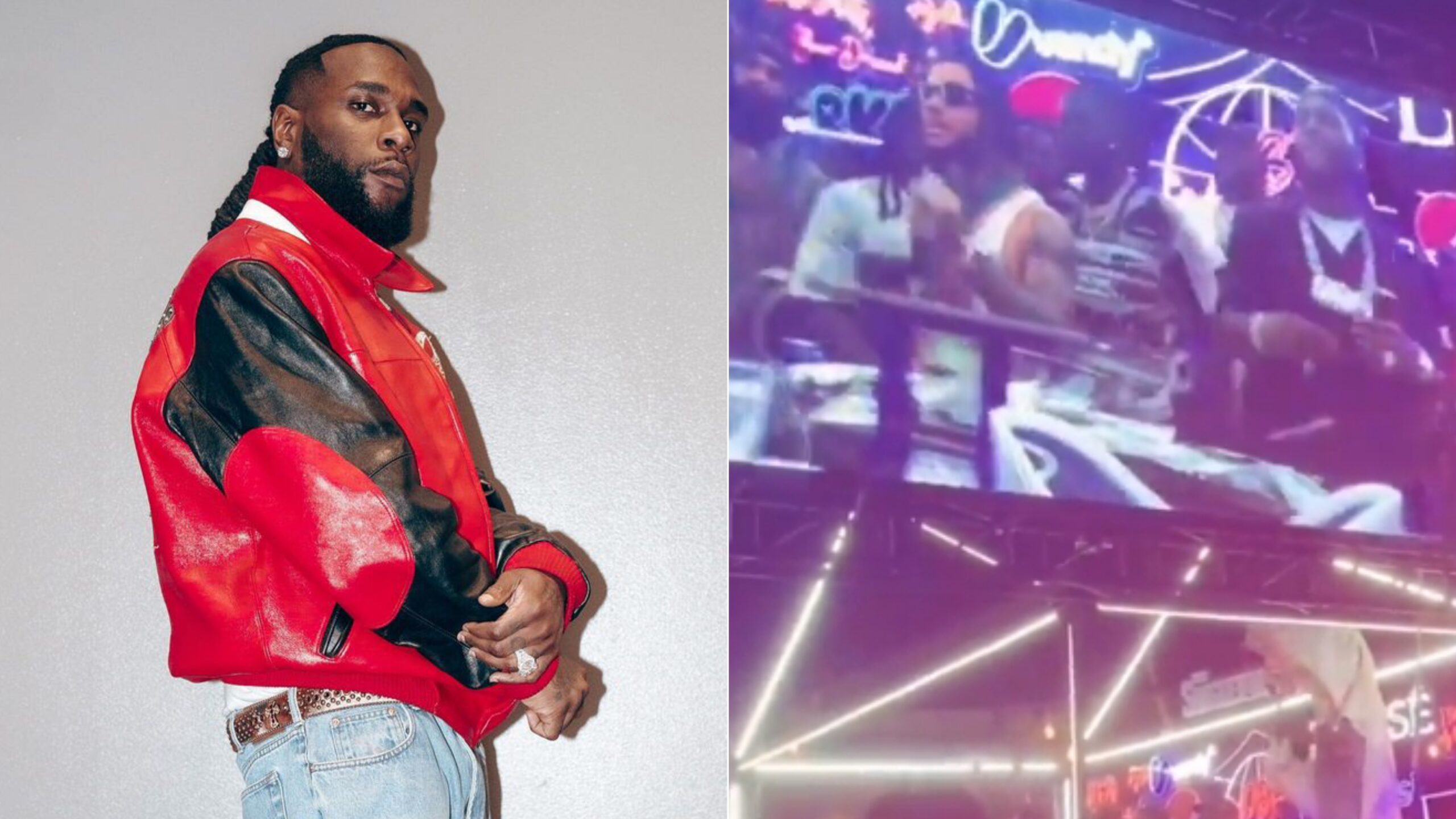 Burna Boy sprays fans ₦20 million naira cash at Christmas party.