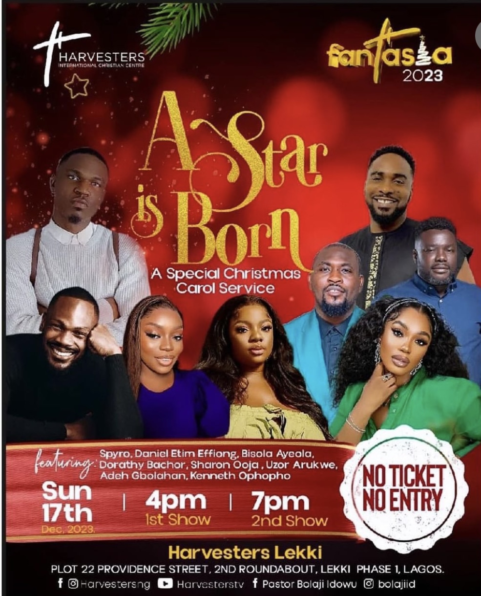 Outrage as Pastor Bolaji invites Spyro, actors, BBN stars to perform at church’s Christmas Carol [VIDEO]