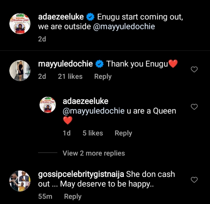 She don cash out - Reactions trail trending clip of May Edochie raining cash on fans at Enugu event