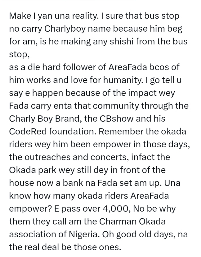 Charly Boy fumes as Baale of Gbagada yanks his name from popular bus-top in Lagos