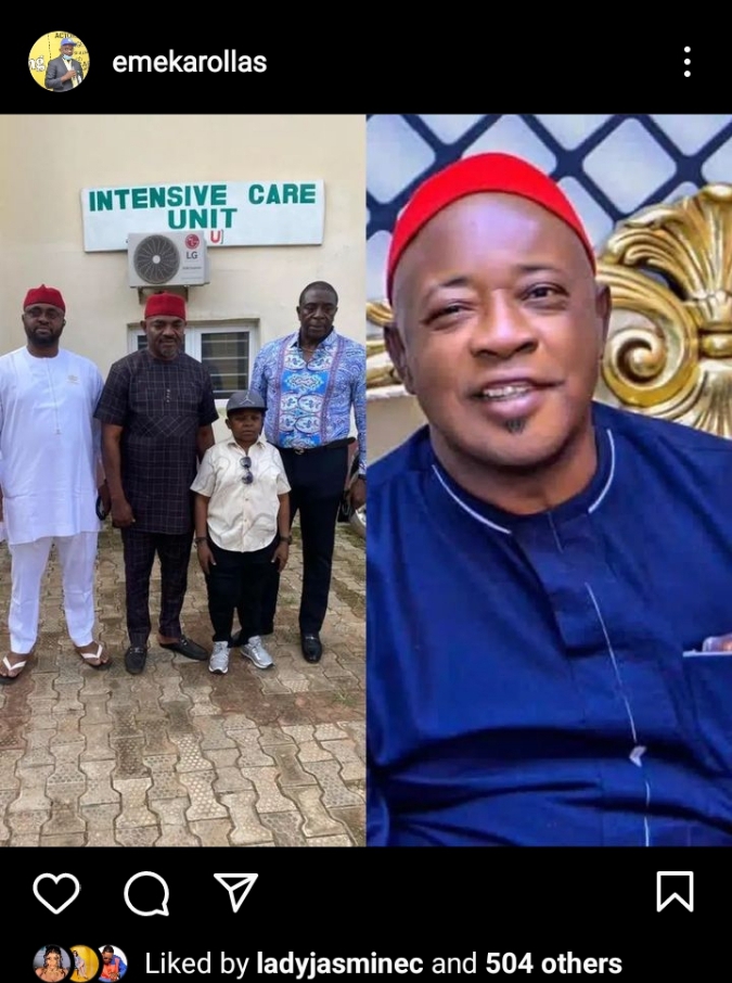 Aki, Bob Manuel-Udokwu, Emeka Rollas visit ailing colleague Ameachi Muonagor in hospital