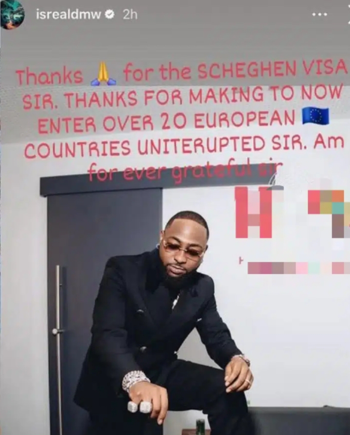 Israel DMW Appreciates Davido for 20 Countries.