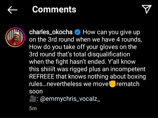 It was rigged - Charles Okocha fumes, questions defeat to Portable in viral celebrity boxing fight (VIDEO)