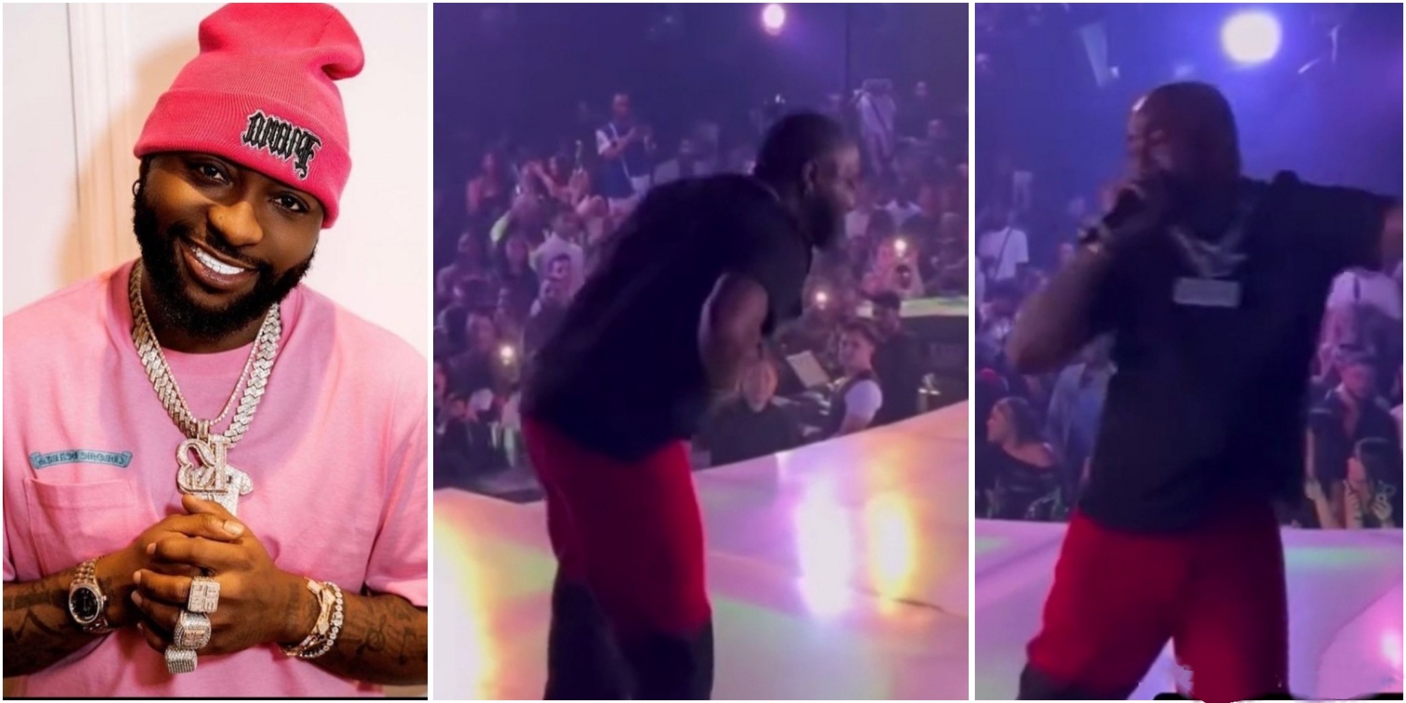 Davido raises alarm after his k ring vanished while performing on stage at Dubai concert