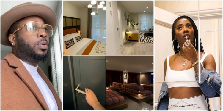 Lavish interior of Tiwa Savage’s new N1.7 billion house in London leaves Tunde Ednut utterly wowed – VIDEO