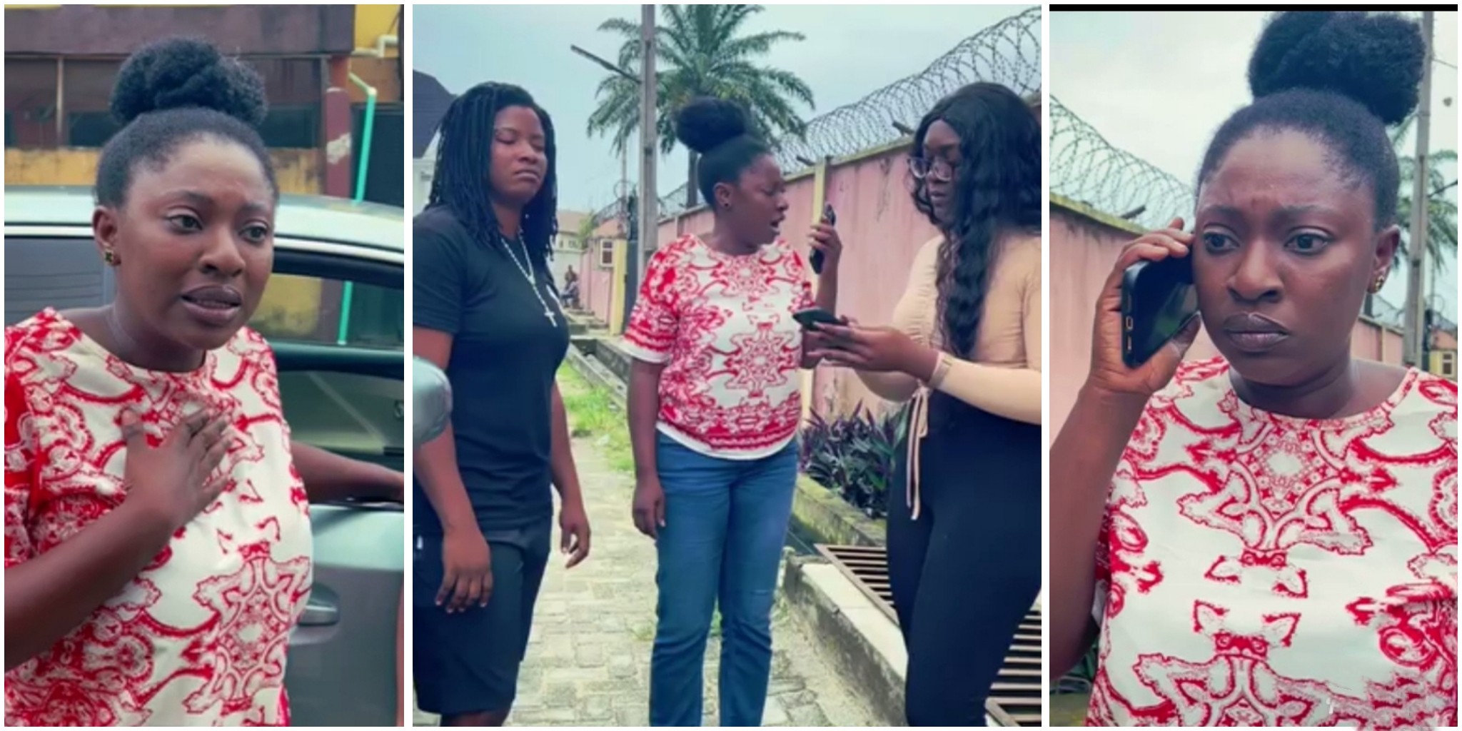 Yvonne Jegede trembles with fear as lady confronts her on the road with alarming accusations in prank video