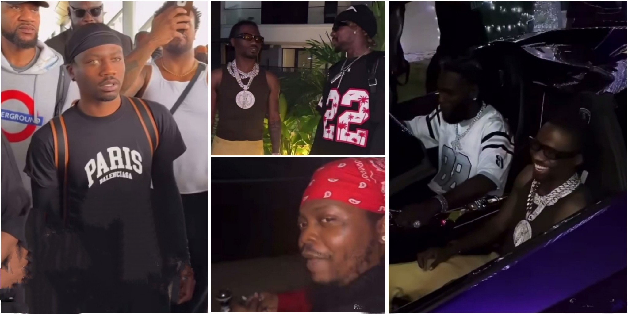 US Rapper Roddy Ricch hangs out with Burna Boy, Olamide, Asake ahead of Lagos concert