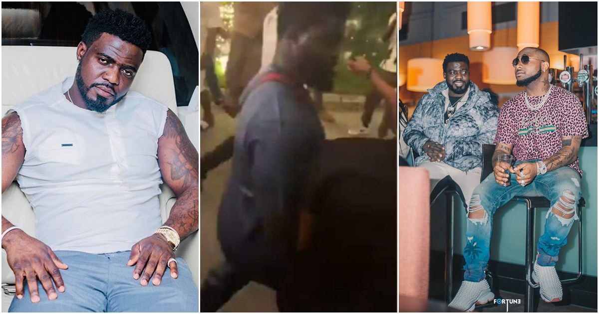 Outrage trail video of moment Davido’s aide, Lati slapped an overzealous fan