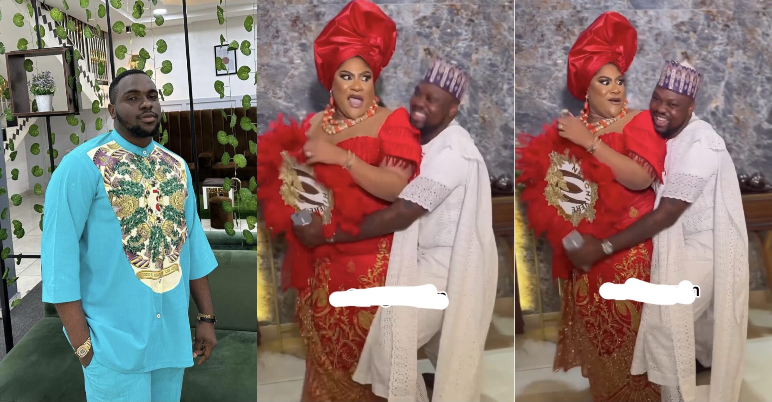 Nkechi blessing’s man slams Egungun for grabbing actress from behind in recent interview [VIDEO]