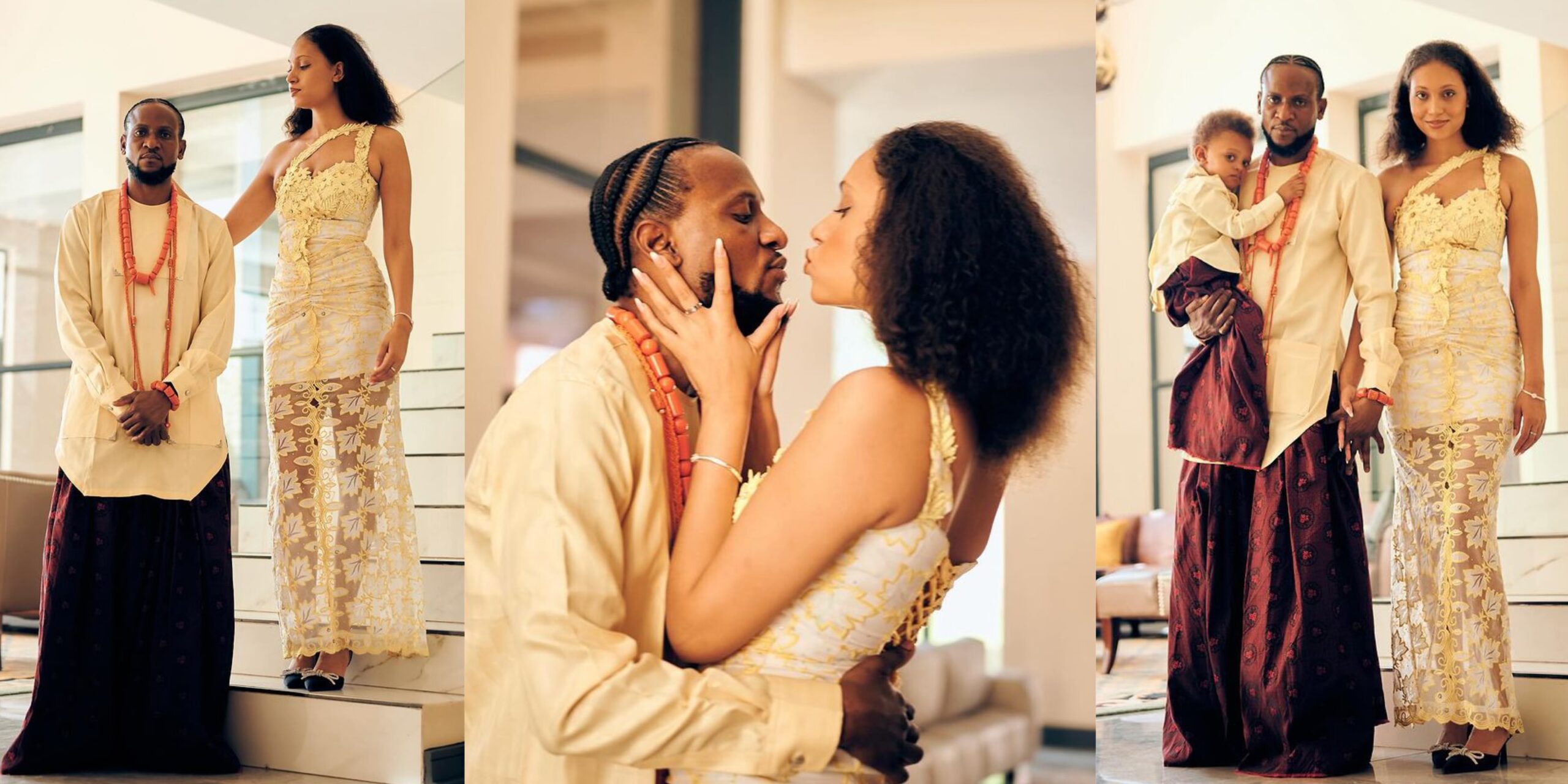 BBNaija’s Omashola drops pre-wedding photos with fiancée, son