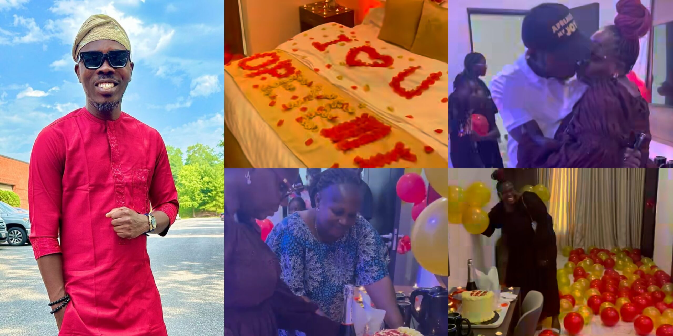 Ijebuu’s wife leaps for joy as actor sweetly surprises her prior the new year [VIDEO]