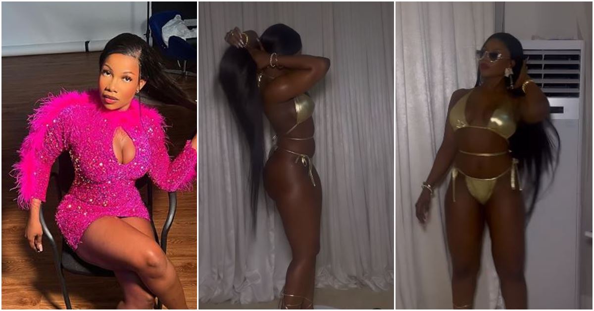 “Backside and thigh match” – Tacha Akide throws shades as she flaunts body in bikini -VIDEO