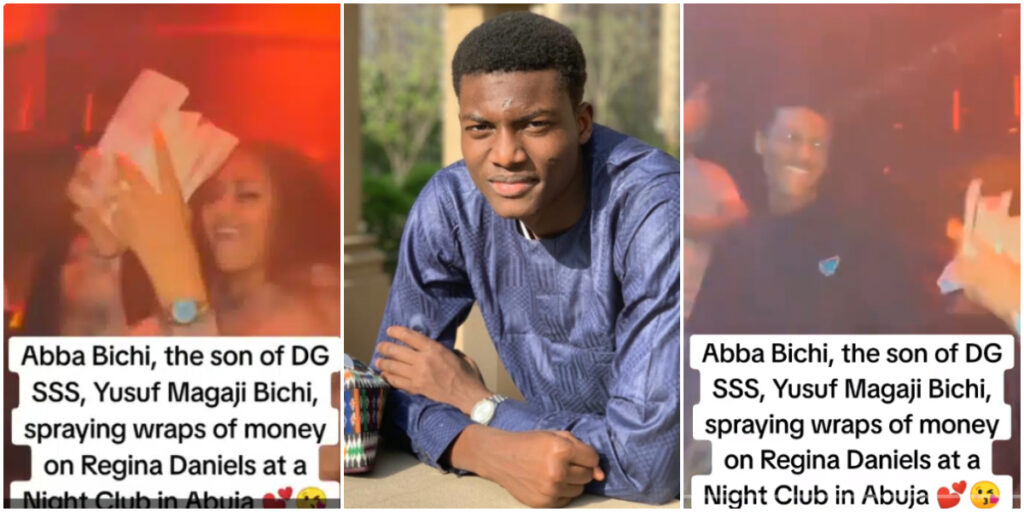 DSS Boss's Son, Abba Bichi, accused of lavish spending on Regina Daniels in Abuja Nightclub