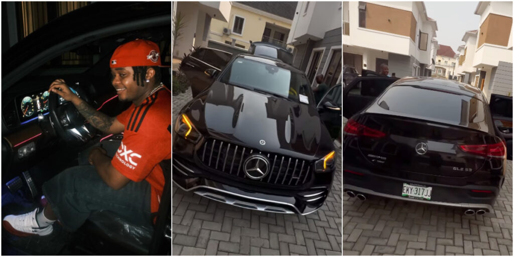 Nigerian Singer Crayon celebrates his new acquisition of N150 million GLE 53