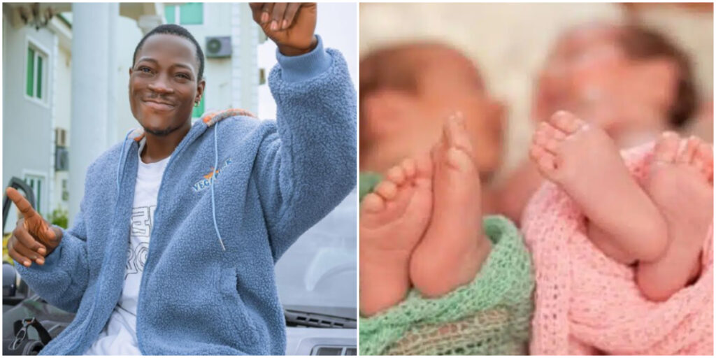 DJ Chicken celebrates the arrival of twins with partner in the UK