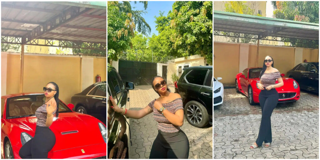 Regina Daniels causes a stir on social media with impressive car collection