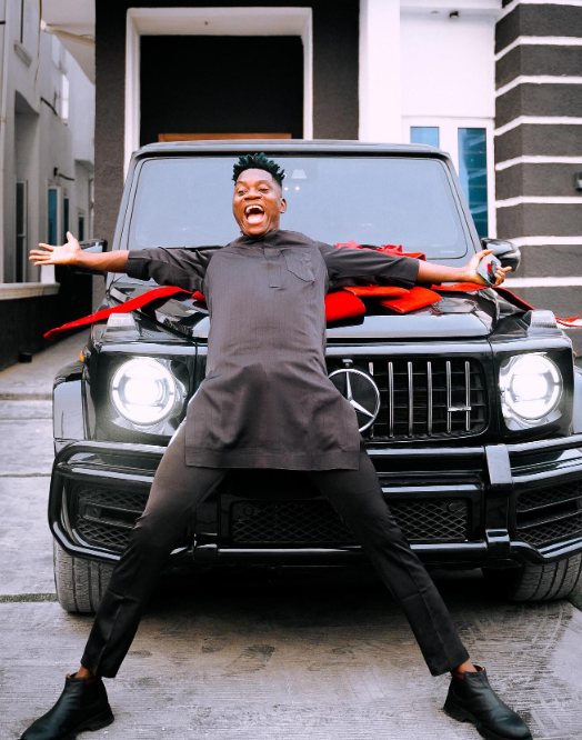 Comedian OGB Recent celebrates luxurious acquisition of multi-million naira G-Wagon