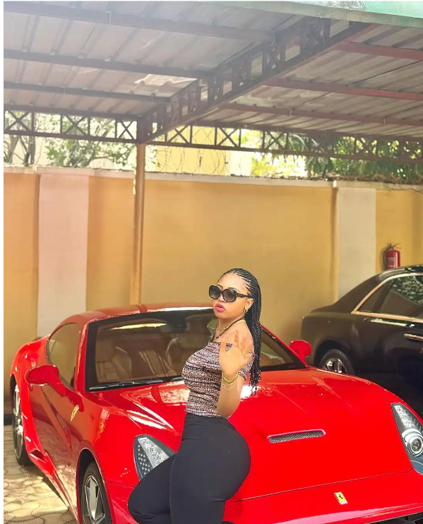 Regina Daniels causes a stir on social media with impressive car collection