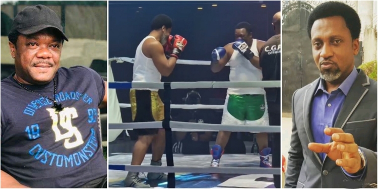 Viral video of Kelvin Ikeduba and Rykardo Agbor’s celebrity boxing match sparks reactions