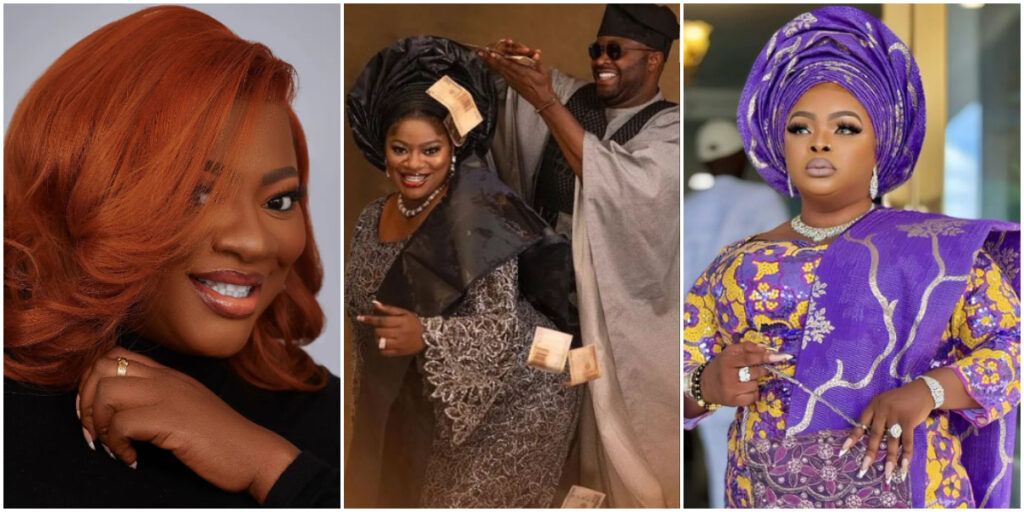 Femi Adebayo's wife, Aduke Omotayo fires back at Dayo Amusa over Bobrisky award controversy