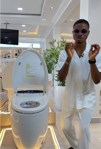 Ola of Lagos unveils N600k remote-controlled water closest online