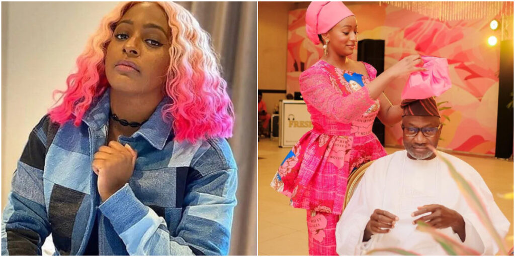 DJ cuppy's praise for father sparks controversy online