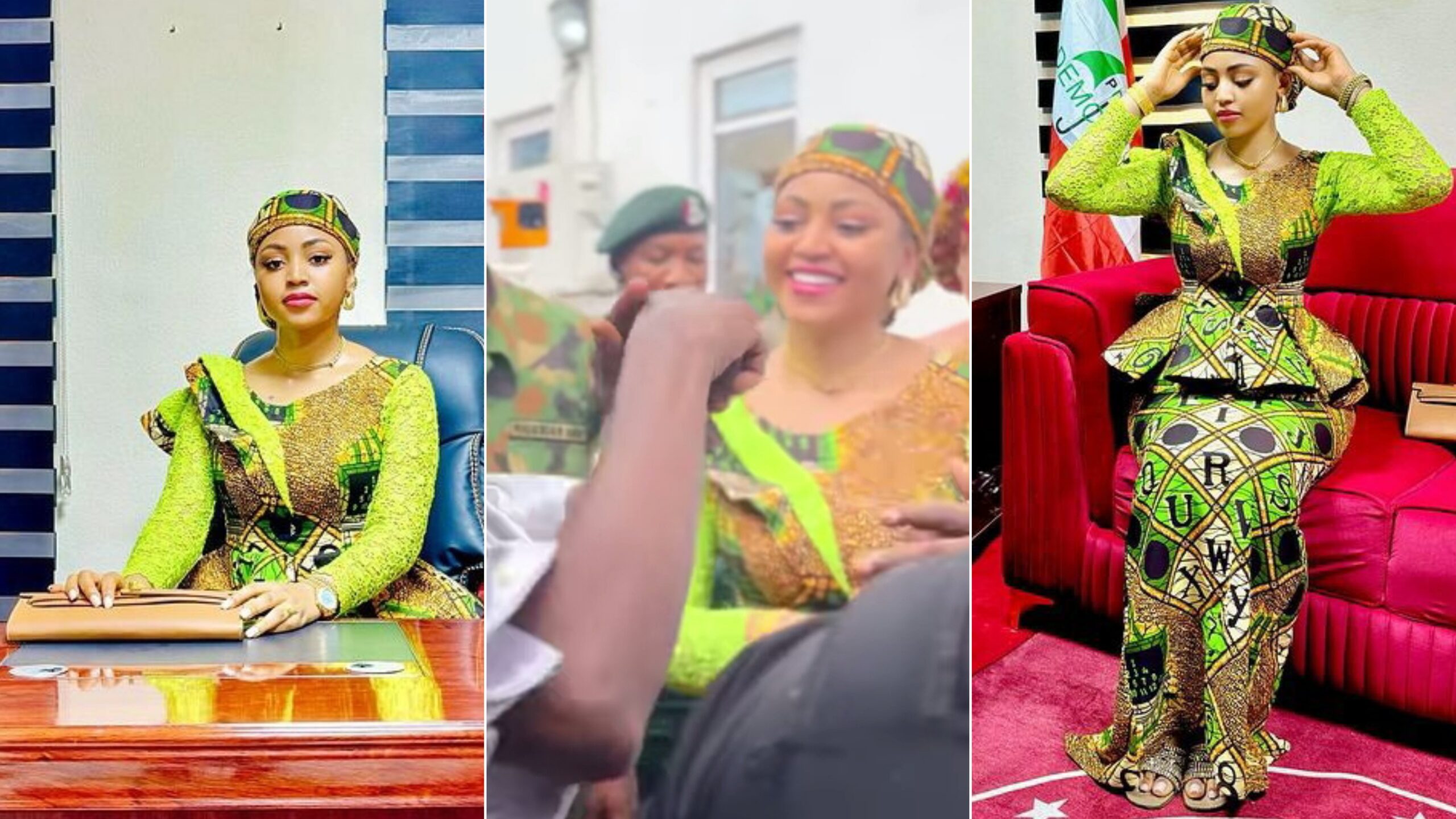 Nigerians praise Regina Daniels as old women serenades her