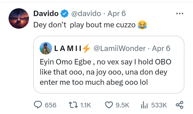 Dancer apologises to Davido for holding his neck in a dangerous manner in viral video, singer reacts