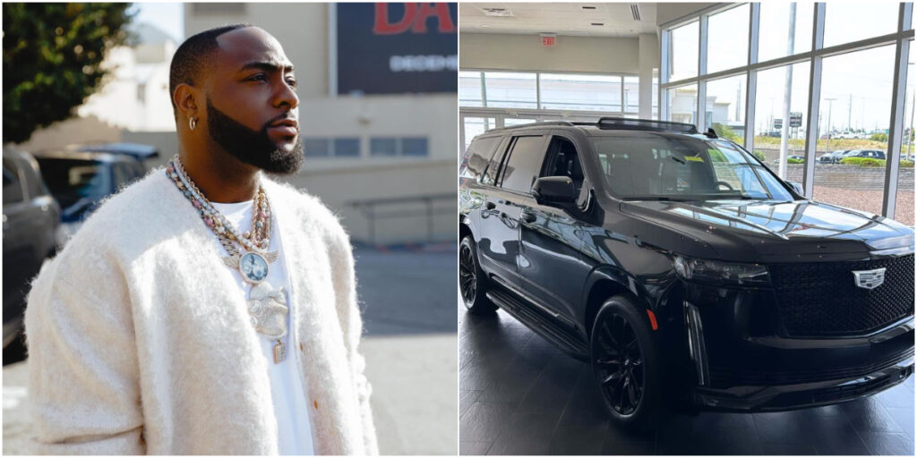 Davido expands his luxury car collection with new Cadillac Escalade SUV