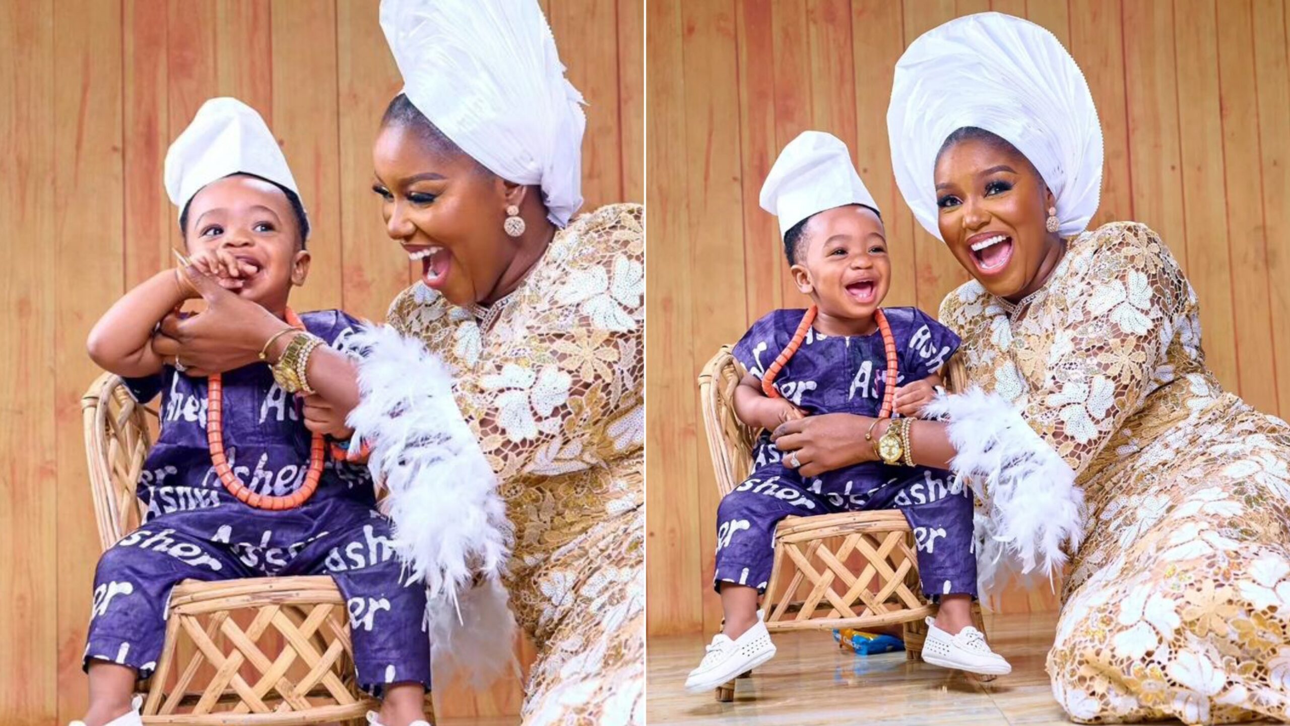 Biola Bayo pens marks Mother’s Day with son