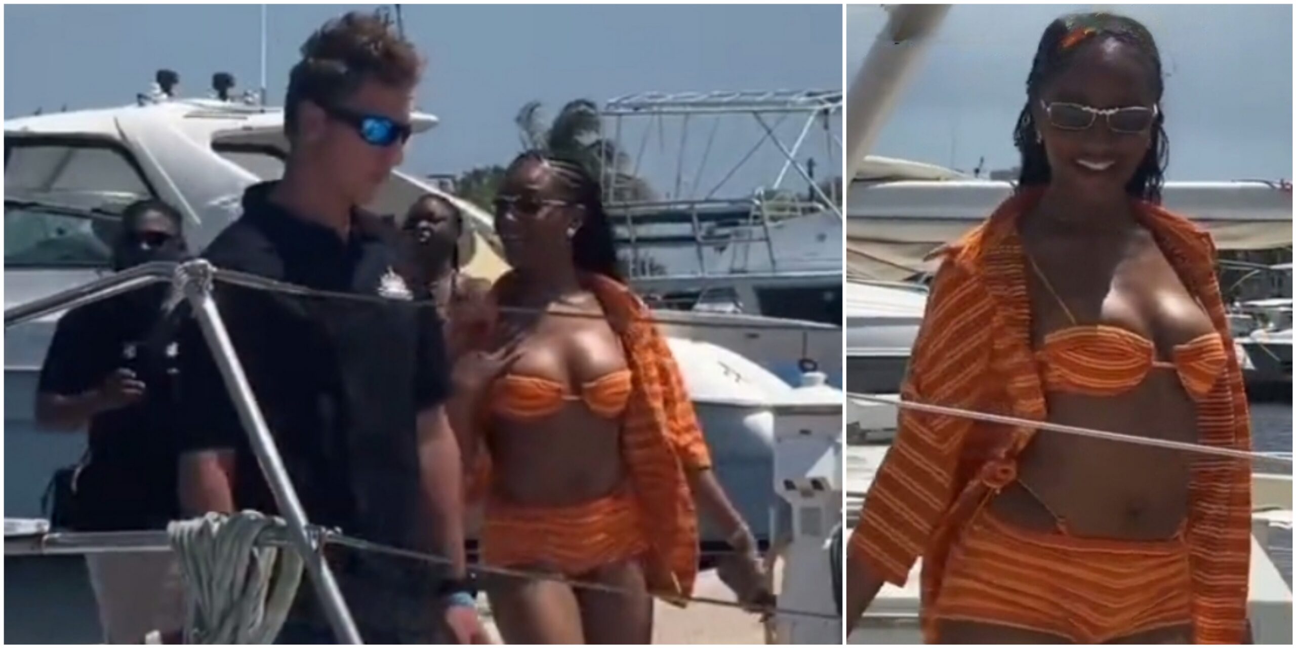 “OMG!!!”- Male Admirers drool over Ayra Starr’s bikini-clad figure as she strolls by at Cayman Islands(VIDEO)