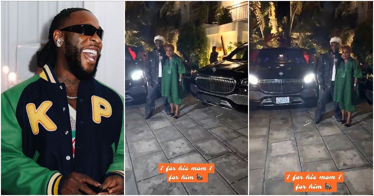 Burna Boy gifts mom brand new Mercedes Benz Maybach for Mother’s Day (Video)