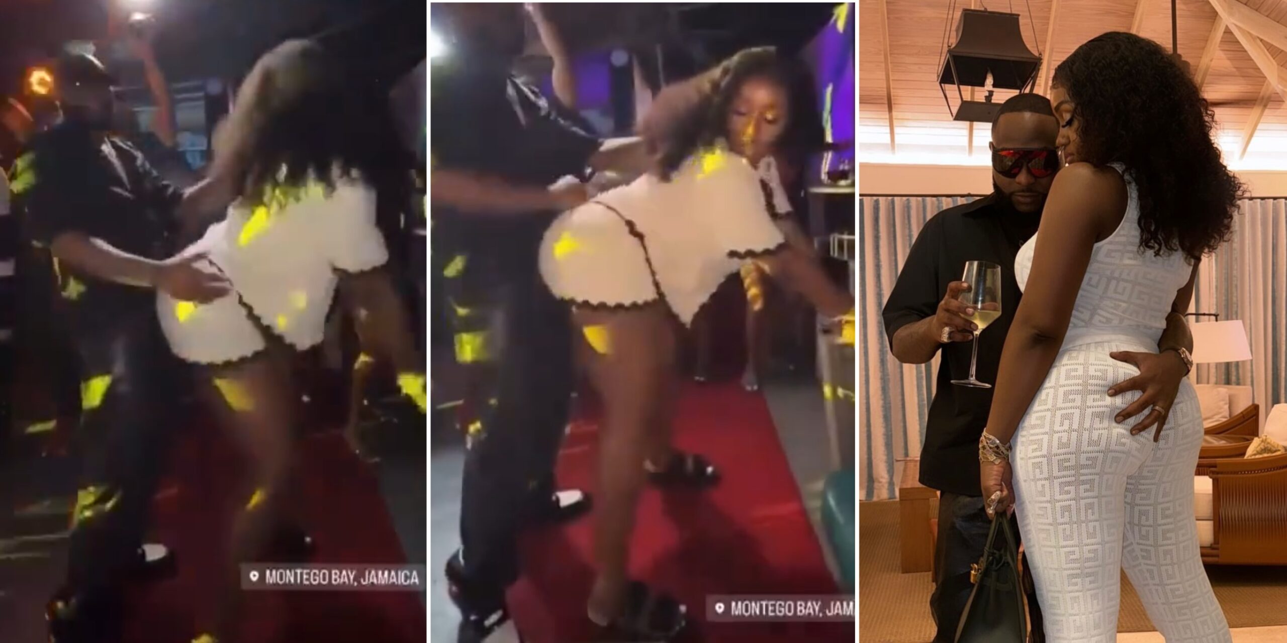 Davido ‘loses it’ as Chioma twerks on him during her 29th birthday party [VIDEO]