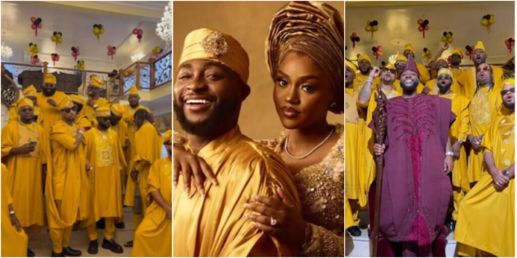 Davido and groomsmen dazzle ahead of wedding with Chioma