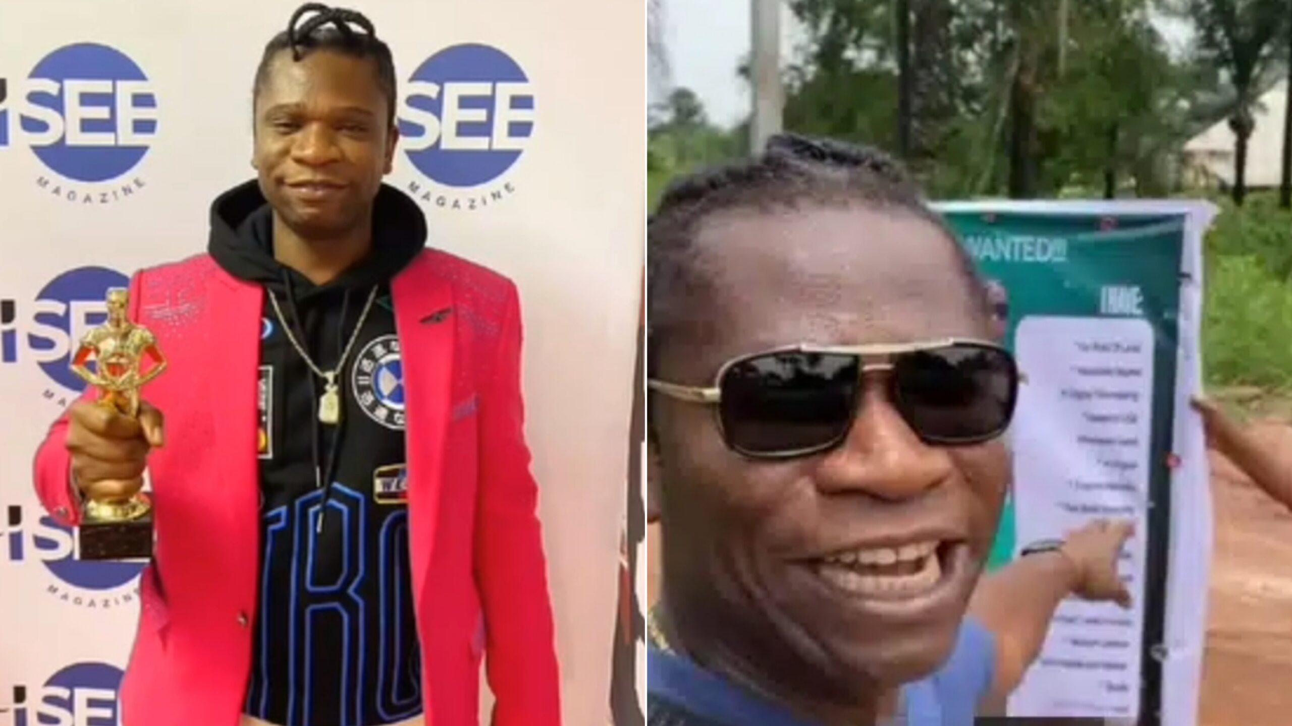 Speed Darlington erects signpost, declaring his search for a wife