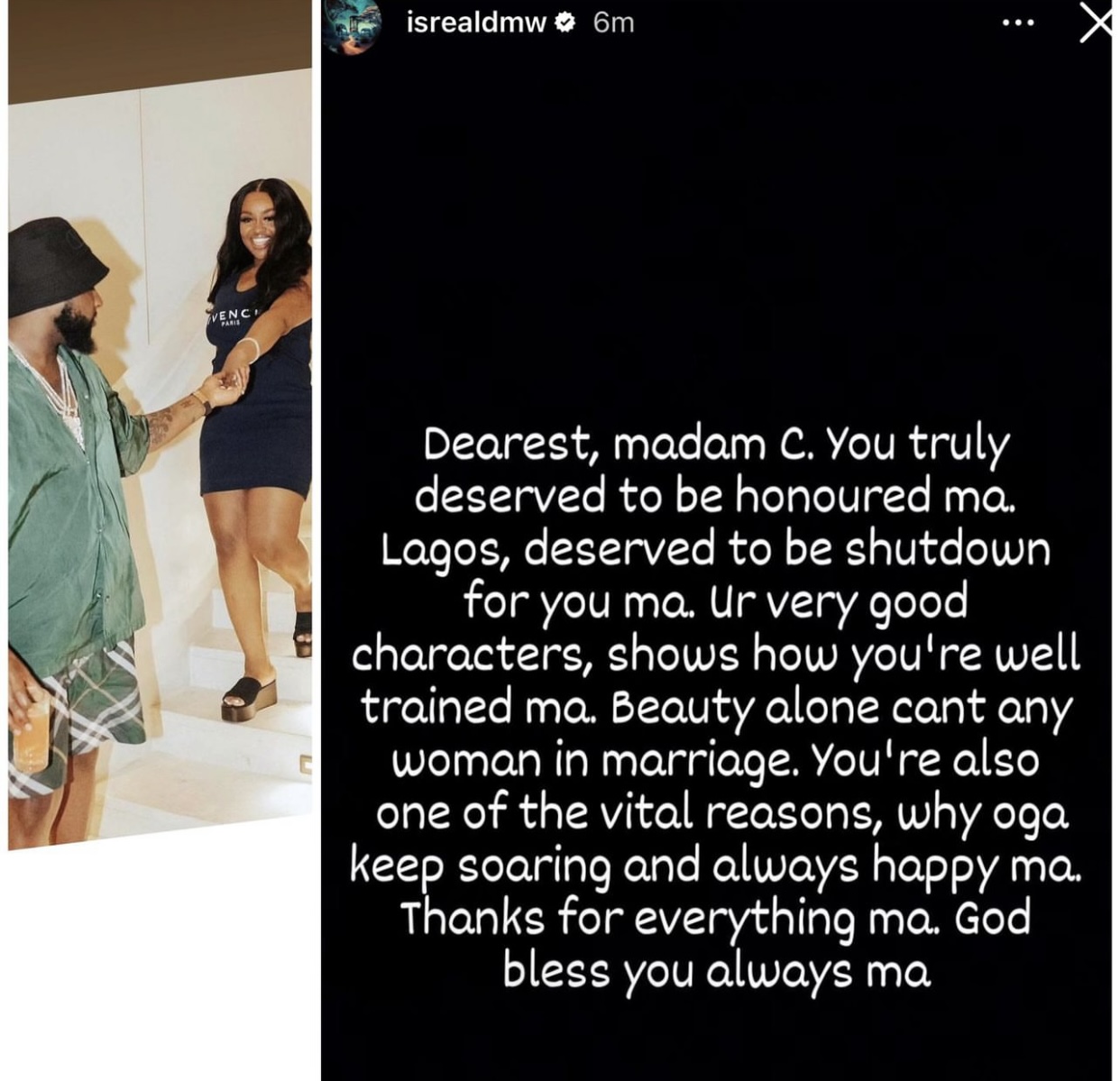 Why Chioma deserves to be honoured – Davido’s aide, Isreal DMW reveals, ahead of singer’s wedding