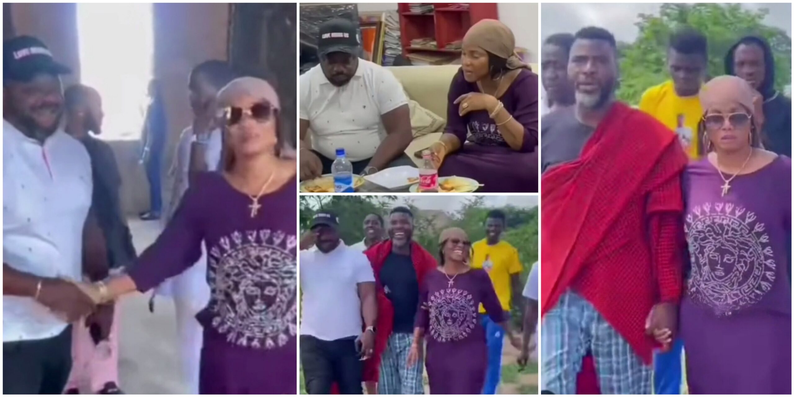 Iyabo Ojo reunites with rumored ex-lover, Muka Ray, at Ibrahim Chatta’s posh film village in Oyo state(VIDEO)