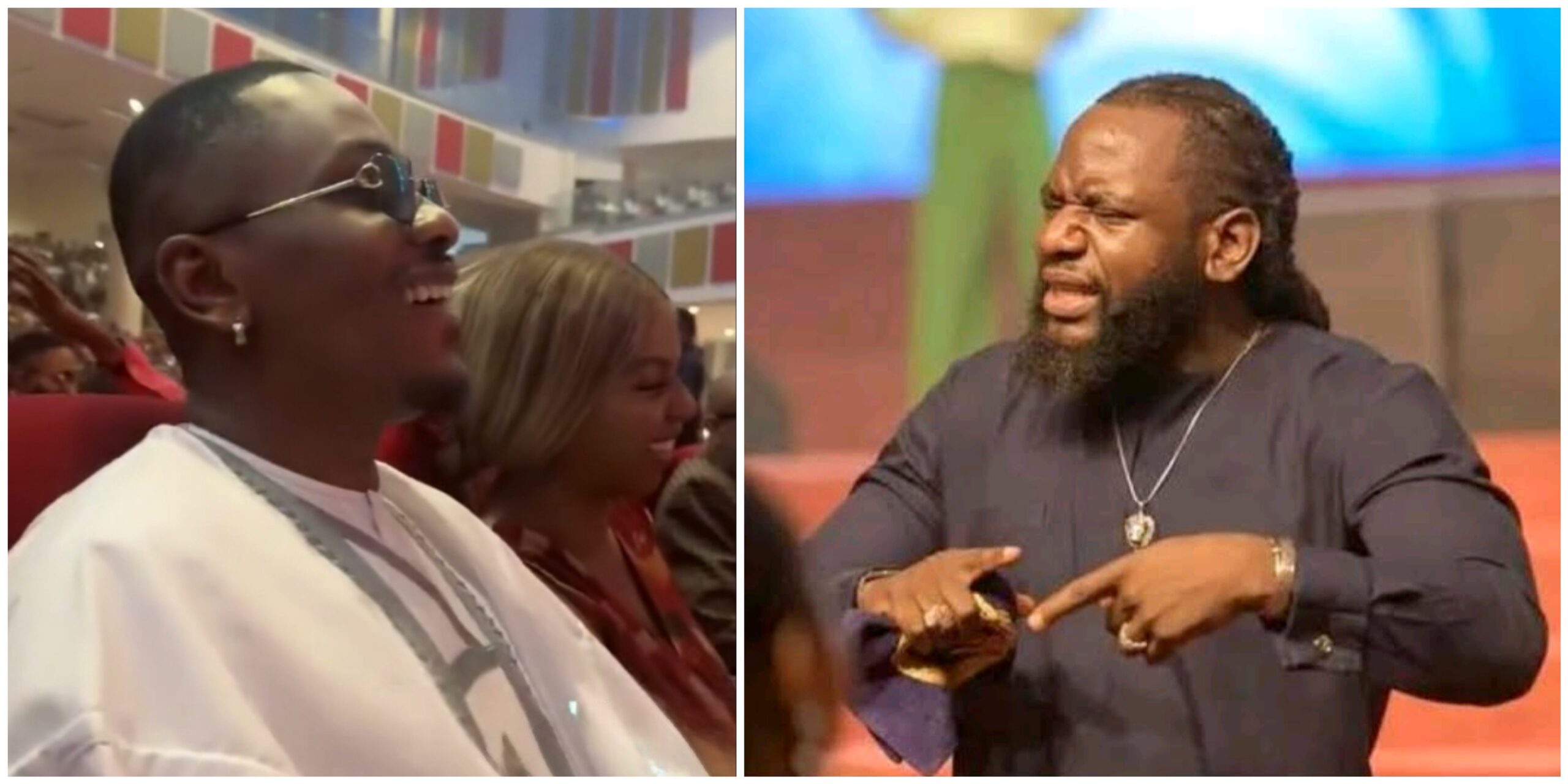 Pastor Jimmy Odukoya asks female congregants to concentrate moment Timini Egbuson steps into his church-VIDEO