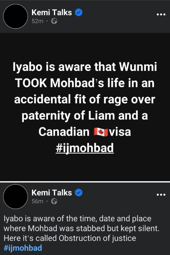 Kemi Olunloyo points finger at Iyabo Ojo and accomplices in Mohbad's case