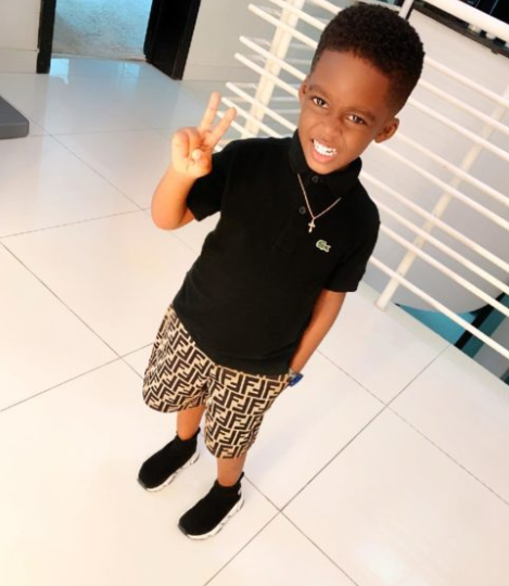 Tiwa Savage's son celebrates 9th birthday in style at Arsenal stadium