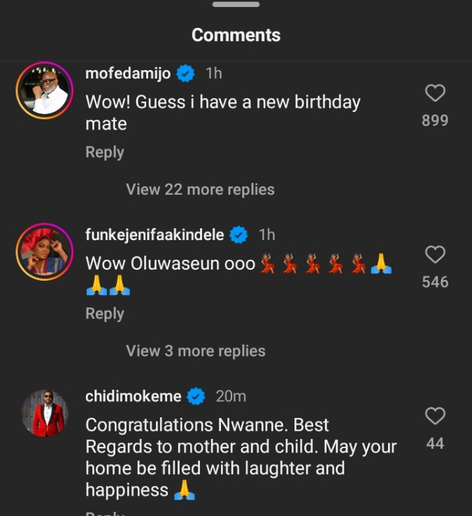 Funke Akindele, RMD, Ini Edo, others celebrate with Aki as he welcomes baby boy with his wife