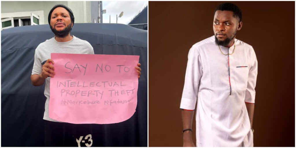 Denilson Igwe stages protest against Mark Angel over intellectual property claims