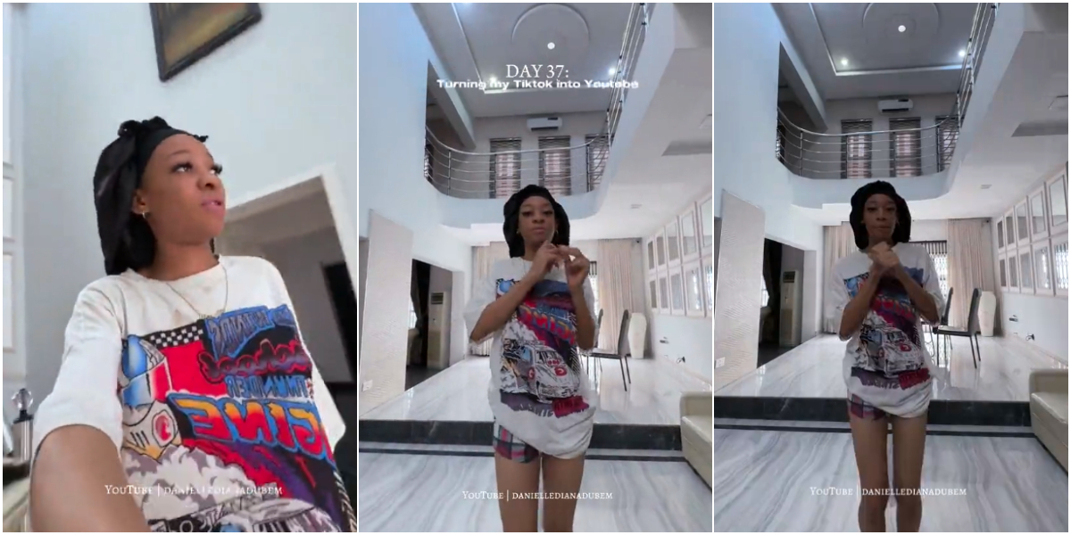 Danielle Edochie causes buzz online as she shares video of herself in a luxurious mansion