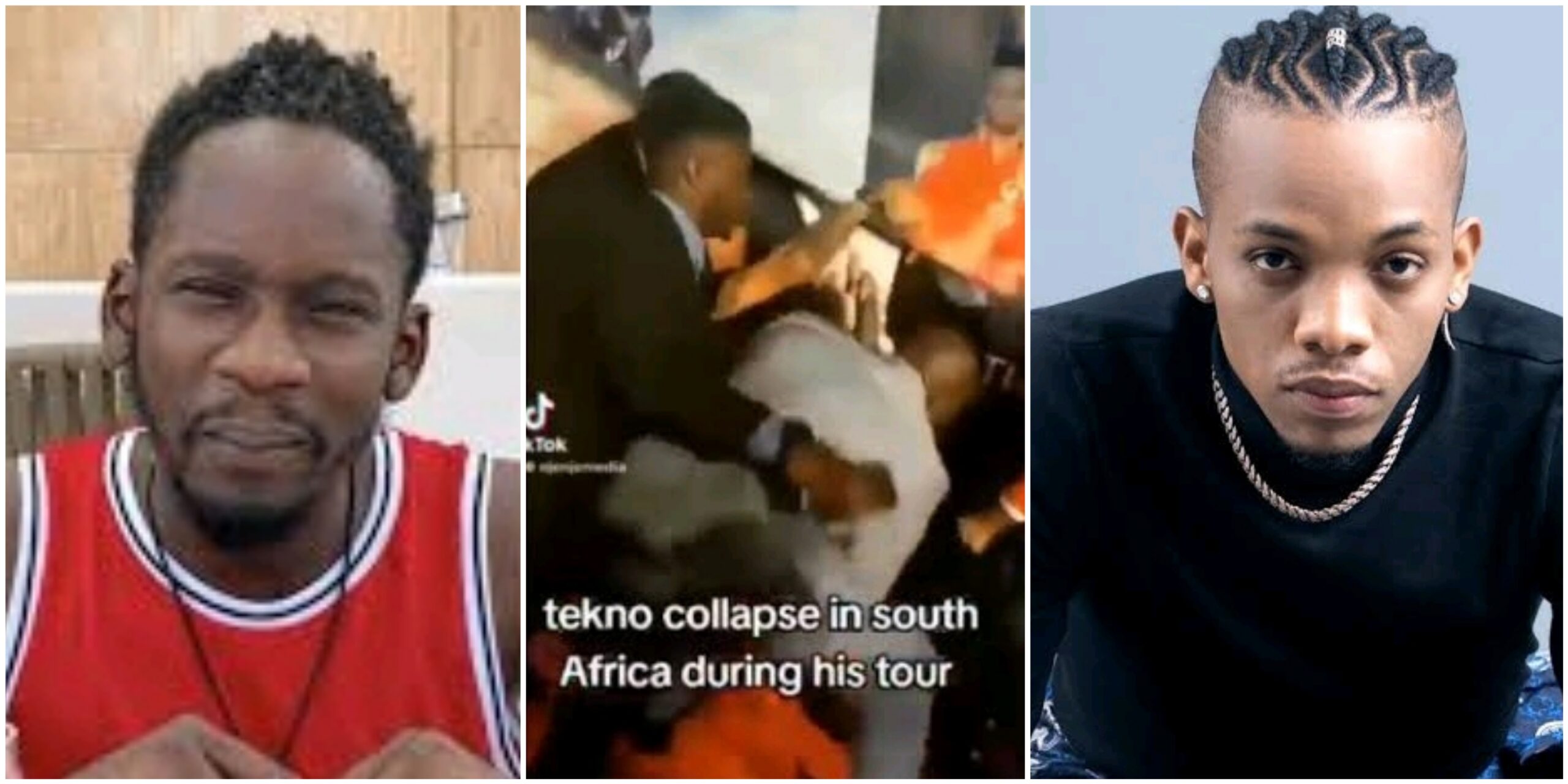 Mr Eazi responds to shocking video rumors of Tekno collapsing in South Africa