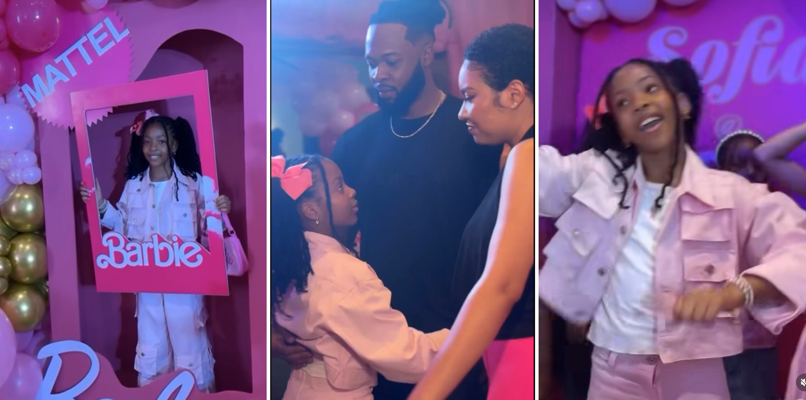 Flavour and baby mama, Anna Banner throw daughter lavish birthday party [VIDEO]