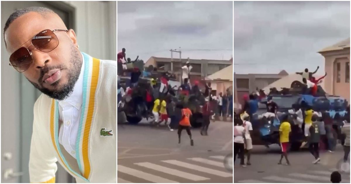 Tunde Ednut, others react as protesters hijack police tank, cruise around with it -VIDEO