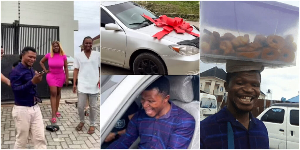 Viral fish pie seller over the moon Nons Miraj gifts him a new car